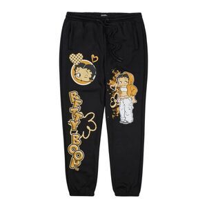 Reason x Betty Boop Fleece Joggers Women’s 3XL XXXL Black Gold Sweatpants 42x32